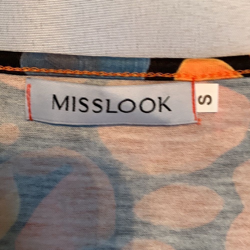 MISSLOOK Colorful Cotton Blend Top fits like an XL ((A-100) - Picture 5 of 7